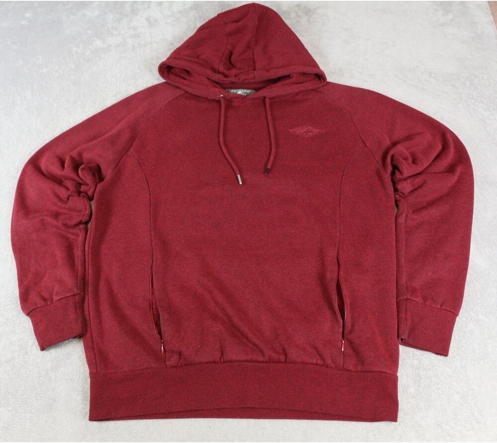Primark Burgundy Pullover Hoodie Sweatshirt Size L Red Casual Drawstring